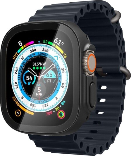 Spigen Thin Fit 360 Deksel for Apple Watch Ultra 49mm med Skjermbeskytter Svart