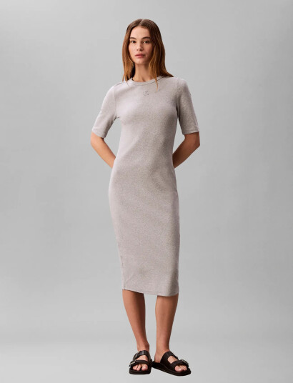 Calvin Klein Jeans Hs 1X1 Refined Cotton Rib Midi D Grey XXS Calvin Klein Jeans Hs 1X1 Refined Cotton Rib Midi D Grey XXS