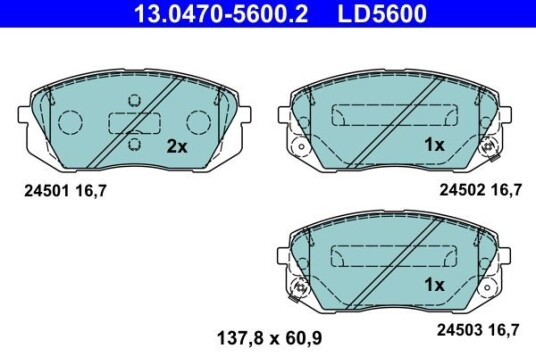 Bremseklosser ATE 13.0470 5600.2
