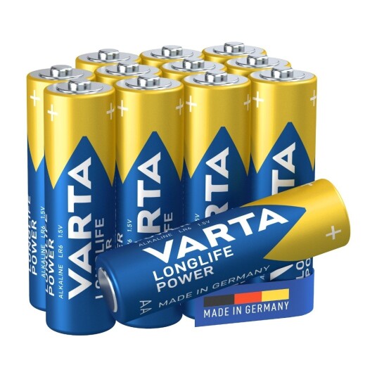 Varta Longlife Power AA Alkalisk Batteri 12-pakke Blå