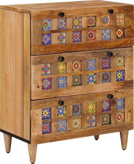 vidaXL Serviesskap Naturlig 60 x 33 x 75 cm Massiv mango tre