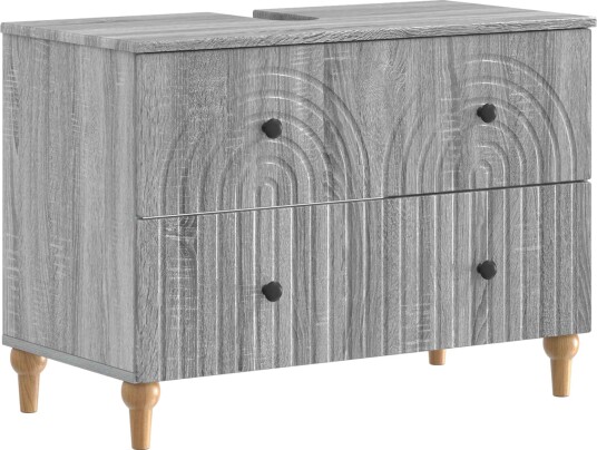 vidaXL Baderomsvaskeskap ALKMAAR Grå Sonoma 82 x 41 x 59 cm