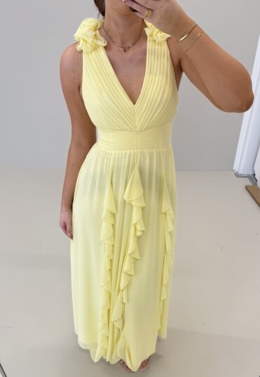 Bubbleroom Occasion Frill Ruffle Chiffon Gown