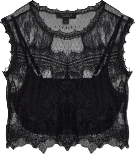 AllSaints Dame Topper Svart 3XS,