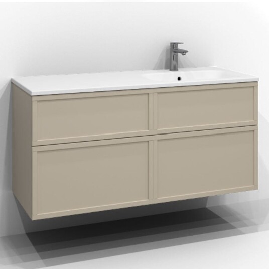 Svedbergs Poem Ramme Servantskap D45 med 4 Skuffer Sand / 120cm Push Open SV-34512424-P