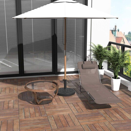 Brun tobent solseng for hage og terrasse