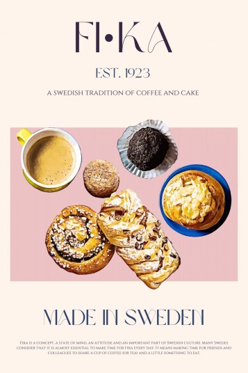 Plakat Svensk Fika Tradisjon