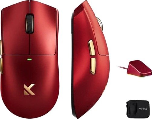 MCHOSE K7 Ultra Lightweight Wireless Iron Red Gamingmus Optisk 5 Knapper Rød HW-K7-12