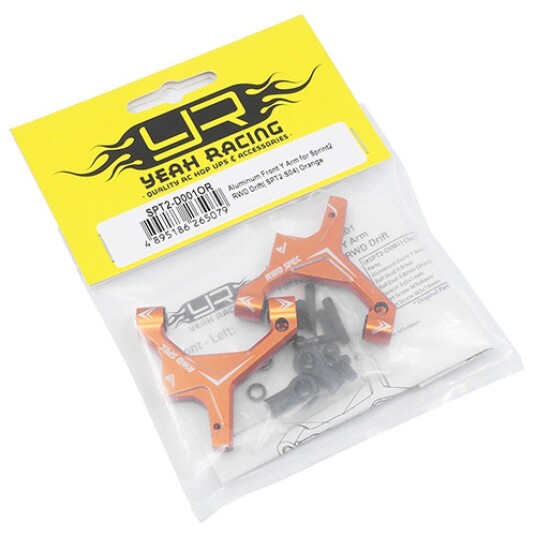 Yeah Racing SPT2 D001OR Alu Front Y Arm for Sprint 2 RWD Drift S