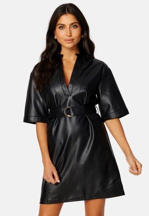 VILA Odine 2/4 Sleeve Coated Dress Black 36