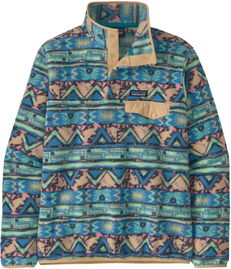 Patagonia W's LW Synch Snap-T P/O High Hopes Geo: Salamander Green M
