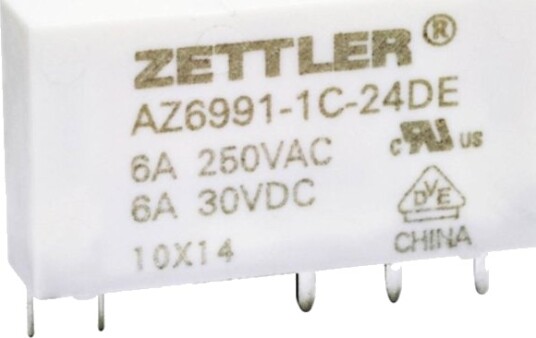 Zettler Electronics Az6991 1Ae 24De Printrelé 24 V/Dc 1X Sluttekontakt