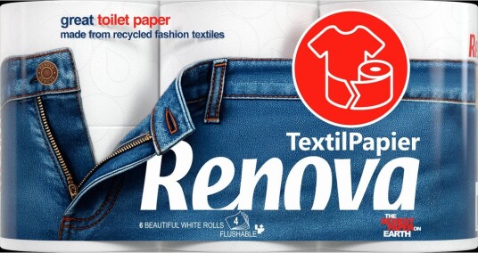 RENOVA TEKSTIL TOALETTPAPIR 6 RULLER RENOVA TEKSTIL TOALETTPAPIR 6 RULLER