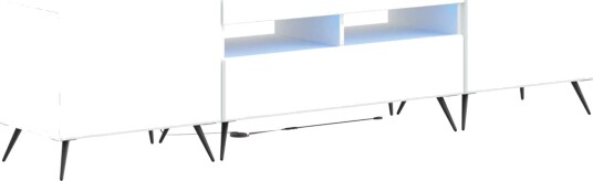 vidaXL 5 delt LED TV skap Hvit Konstruert tre