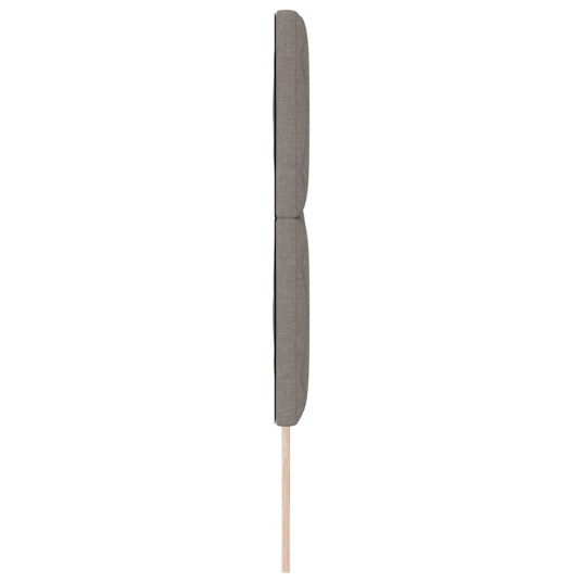 Sengegavl Geometrisk Design Gråbrun 160 cm Stoff