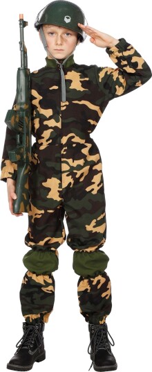 Wilbers & Wilbers Militær Barn Kostyme Large 003395-H-140