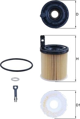 Oljefilter MAHLE ORIGINAL OX 1121D Oljefilter MAHLE ORIGINAL OX 1121D