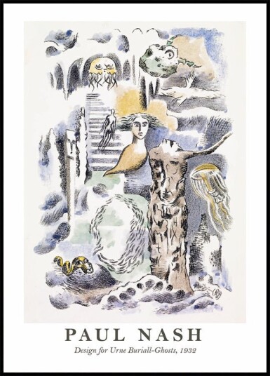 Design for Urne Buriall Ghosts Paul Nash Plakat Plakat / 30x40cm