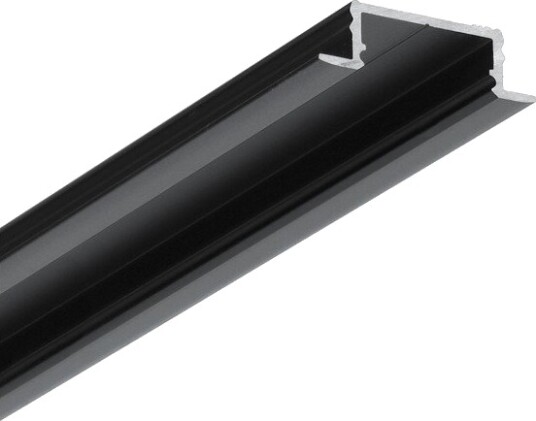 Topmet 2m aluminiumsprofil GROOVE14.V2 BC3/Y   Sort anodisert innfelt LED skinne