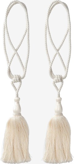 Ellos Home Gardinbånd Tassel 2 pakning Hvit