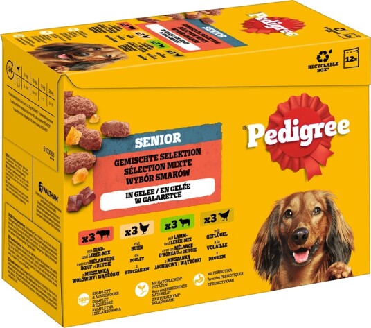 Pedigree Våtfôr Senior Porsjonsposer Multipakke I Gelé Sparepakke Blandet Utvalg I Gelé 4 Varianter 96 X 100 G Pedigree Våtfôr Senior Porsjonsposer Multipakke I Gelé Sparepakke Blandet Utvalg I Gelé 4 Varianter 96 X 100 G
