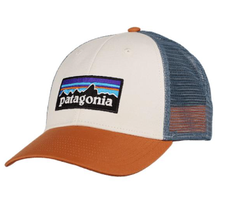 Patagonia P-6 Logo Lopro Trucker Caps - Whrl White W/Redtail Rust ADULT