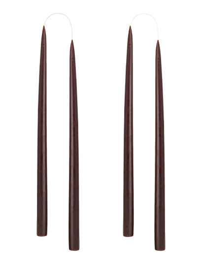 Kunstindustrien Hand Dipped Candles, 4 Pack - Brown - ONE SIZE