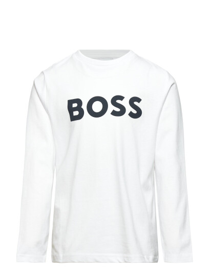 BOSS Long Sleeve T Shirt White 104