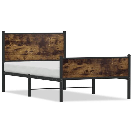  Sengeramme i metall uten madrass røkt eik 100x190 cm 8721102954313