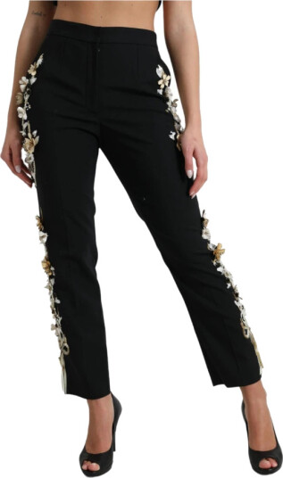 Dolce & Gabbana Dame Bukser Svart S, Dolce & Gabbana Dame Bukser Svart S,