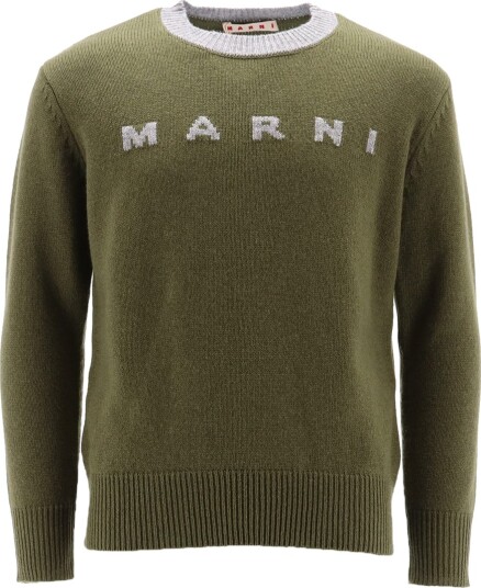 Marni Genser Ull Deep Lichen Green Marni 14 år 164 Genser Grønn