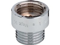 Rødgods gevindfittings Haneforlænger 3/8x15 mm, muffe/nippel forkromet