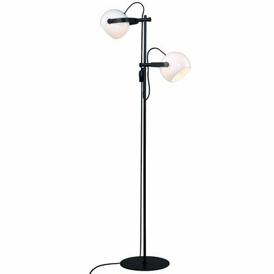 Halo Design - D.C gulvlampe 2L Ø18 E27, Opal med eik-Sort