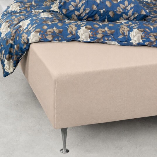 Nordstrand Home Laken barneseng - 70x140x15 cm - 100% bomull - Sand farget jerseylaken - Nordstrand Home Laken barneseng - 70x140x15 cm - 100% bomull - Sand farget jerseylaken -
