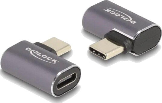 Delock USB-C 40Gbps PD100W angled L/R metal adapter