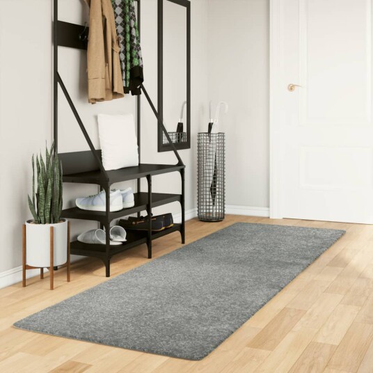 vidaXL Flossteppe med lang luv moderne grønn 80x250 cm vidaXL Flossteppe med lang luv moderne grønn 80x250 cm