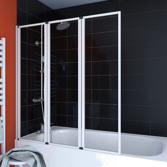 Badekarvegg Knutby Hvit 125x143cm
