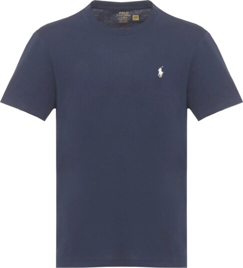 Polo Ralph Lauren Custom Slim Fit Jersey Crewneck T Shirt   Navy   XL