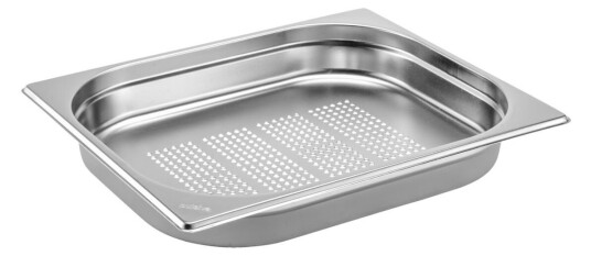 PULSIVA Kantine Basic GN 1/2 perforert; Størrelse GN 1/2 1.2l 32.5x26.5x4 cm LxBxD; Sølvfarge
