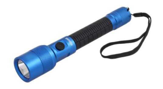 Maxell UV LED flashlight IP44 aluminum blue