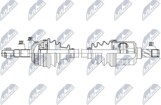 Nty Drivaksel NTY NPW PL 162 Nty Drivaksel NTY NPW PL 162