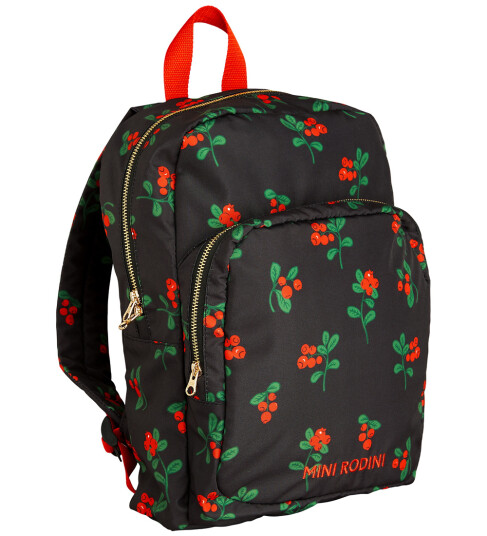 Mini Rodini Lingonberries Aop Backpack - Black - ONE SIZE