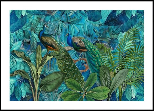 Jungle Birds Garden No1 Poster Plakat / 40x50cm