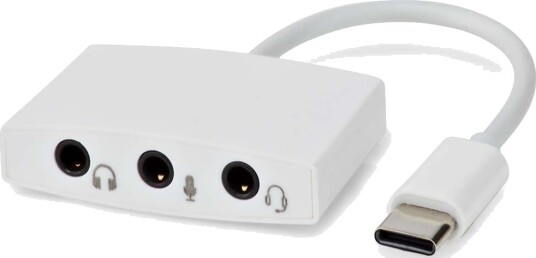 Nedis USB-C™ Adapter | USB 2.0 | USB-C™ Hann | 3.5 mm Hun | 0.10 m | Rund | Nikkel belagt | ABS/PVC | Hvit | Boks