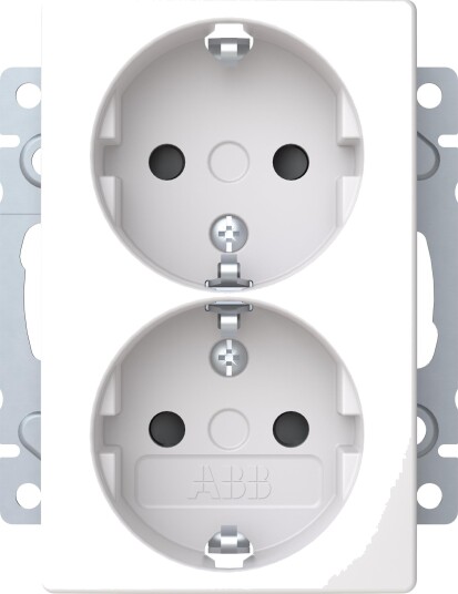 Abb Saga 302Eucm-916 Stikkontaktinnsats 2-Veis