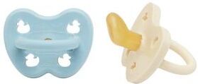Hevea Smokk 0 3mdr Ortodontisk Newborn Baby Blue & Milky White   2 stk.
