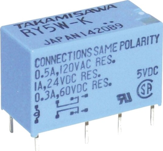 Takamisiwa Ry 05W K Printrele 5 V/Dc 1 A 2 Brytere