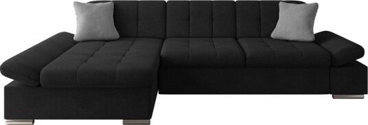 Djerra Sofa med Divan 3 seter   Svart/Grå
