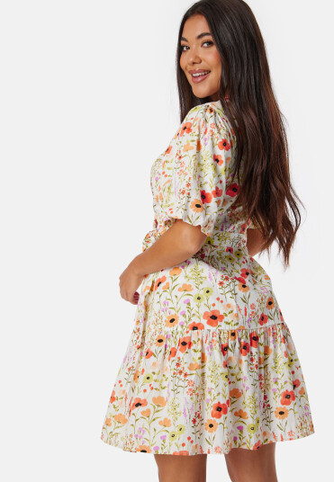 Y.A.S Yasfield 2/4 wrap dress White/Patterned XS