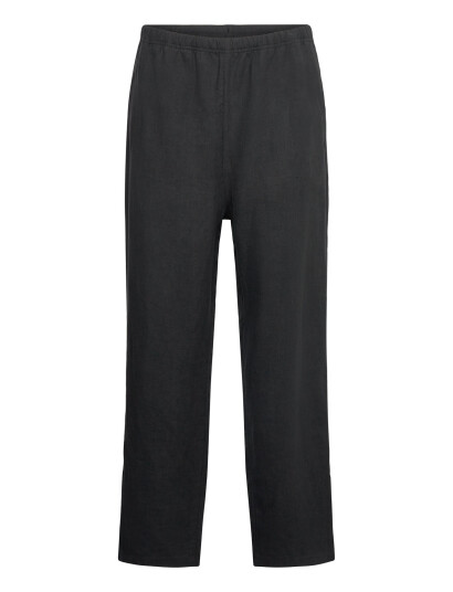 Weekday Relaxed Linen Joggers - Black - XS
